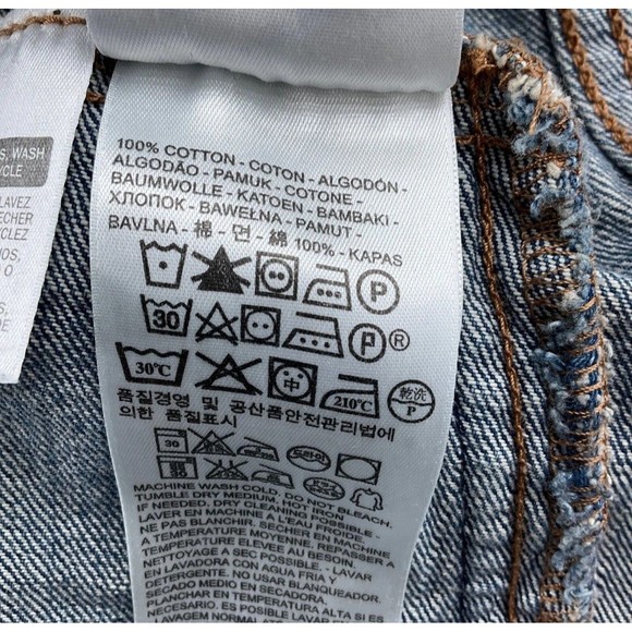 Levis Jacket Women Small Blue Fade Stonewash Cotton Trucker PC9-46780-0001 - Picture 6 of 11